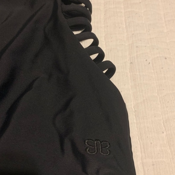 Albion Fit Eden Black Cut Out Strappy Swimsuit Beach Summer Onepiece Size Small - Picture 7 of 7